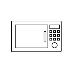 Microwave Oven Line Icon. line sketch icon. Stock vector illustration.