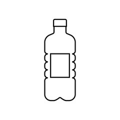 Water bottle icon, illustration isolated vector sign symbol