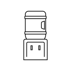 Water Dispenser Machine outline icon. linear style sign for mobile concept and web design. Water cooler simple line vector icon. Symbol, logo illustration. Pixel perfect vector graphics