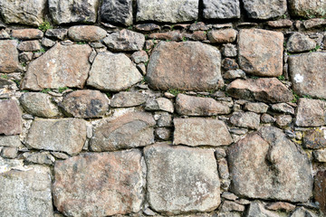 Old Stone Wall in a Scottish Field