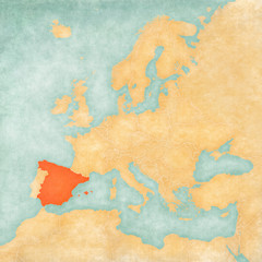 Map of Europe - Spain