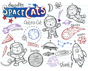 Space Cats - doodles collection