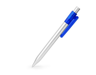 pen isolated on white background, blue color