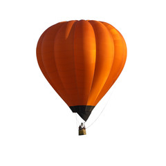 Orange Hot air balloon isolated