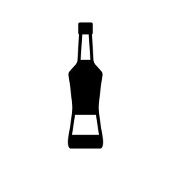 Alcohol bottle icon simple flat style vector illustration