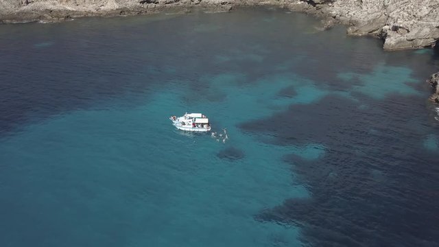 Beautiful sea landscape and boats in Sicily. Italy