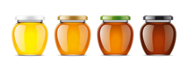 Clear Honey Jar mockup.