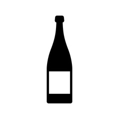 Alcohol bottle icon simple flat style vector illustration