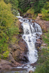 Waterfall on the Petite Rivière Bostonnais near La Tuque in Quebec, Canada