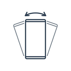 Simple Line of Cell Phone Vector Icon - phone shake icon