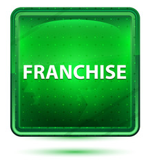 Franchise Neon Light Green Square Button