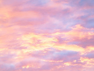 Colorful, pastel clouds at sunset
