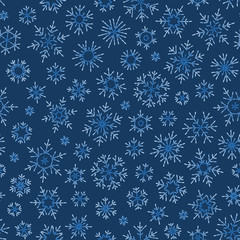Christmas seamless doodle pattern