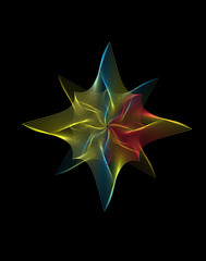 Abstract rainbow decorative element. Abstract decay element for decorative design.