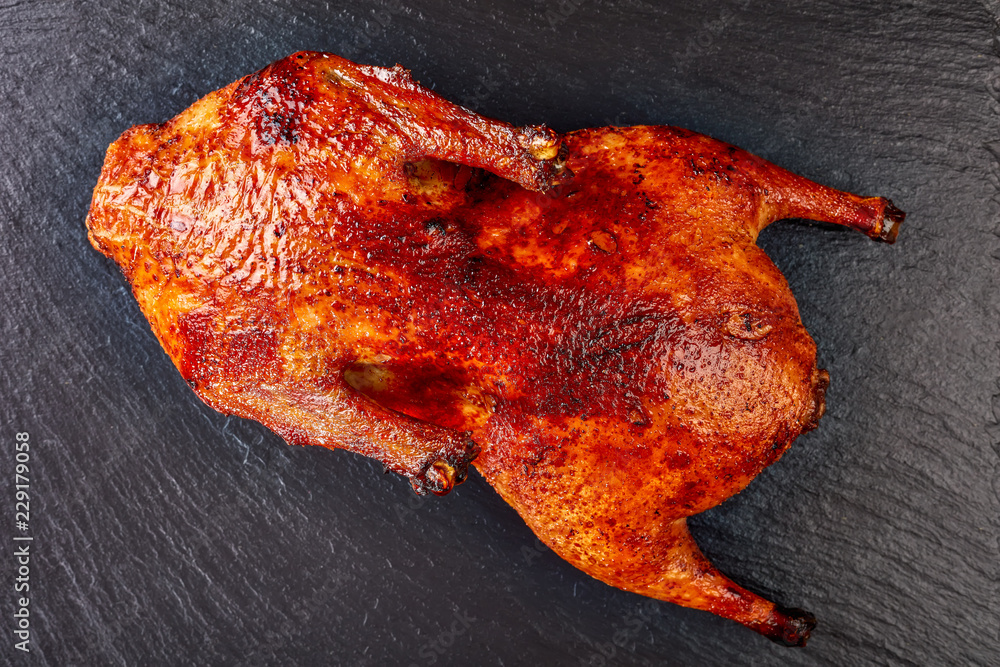 Poster grilled duck with extremely crispy skin