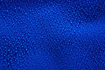 water drops abstract blue background