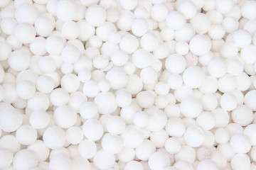 cranberries in powdered sugar white background. Christmas sweetness dessert