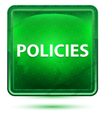 Policies Neon Light Green Square Button