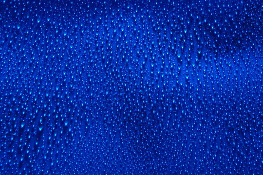 water drops abstract blue background