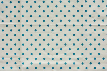 Blue polka dot fabric or tablecloth for background