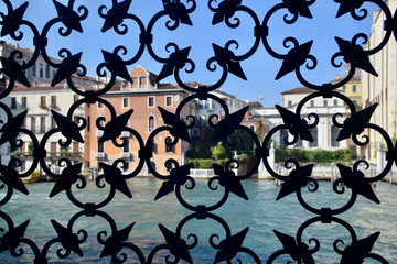 Fototapeta na wymiar Venice by through window