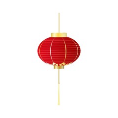 Chinese red lantern isolated on white. vector.