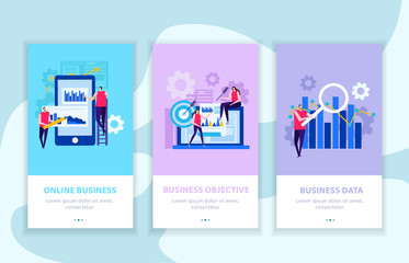 Business Analysis Flat Banners