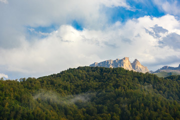 Fototapeta na wymiar View of the mountain peak Kapaz, Azerbaijan