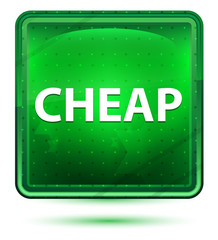 Cheap Neon Light Green Square Button