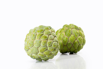 Custard apple isolated on white background 