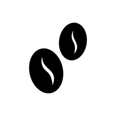 Coffee beans simple flat style vector icon