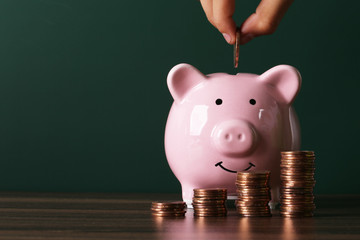 Piggy Bank With Growth Coins