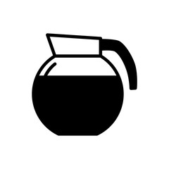 Coffee maker simple flat style vector icon