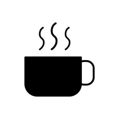 Coffee and tea cup simple flat style vector icon