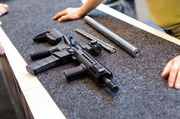 Rifle presentation in the store