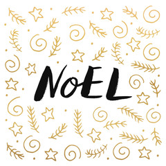 Noel hand lettering