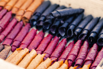 Sweet fruit paste close-up