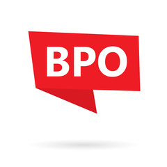 BPO (Business Process Outsourcing) acronym on a sticker- vector illustration