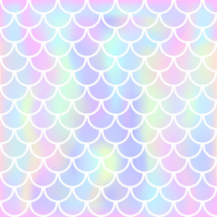 Vector background with fish scale and shining sparcles on soft pastel magic color palette gradient