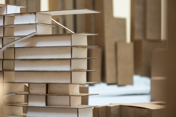 White town made from paper.