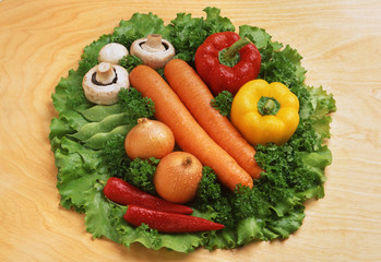 Овощи на столе Vegetables on the table