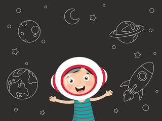 Vector Illustration Of Space Background