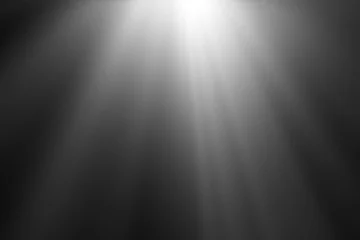 Foto auf Acrylglas abstract beautiful beams of light, rays of light screen overlay on black background. © fotobieshutterb
