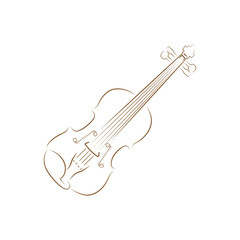Fototapeta na wymiar violin logo icon design template vector