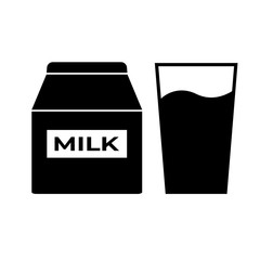 Milk icon, logo on white background