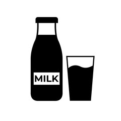 Milk icon, logo on white background