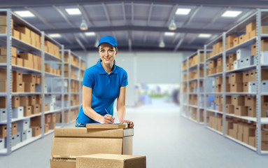 One day in the delivery service warehouse.