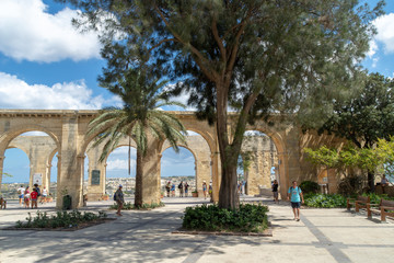 Fototapeta na wymiar Upper Barrakka Gardens Valletta Malta