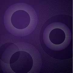 Rings line overlapping pattern isolated on dark background. For design elements in technology or modern concept. Vector illustration.