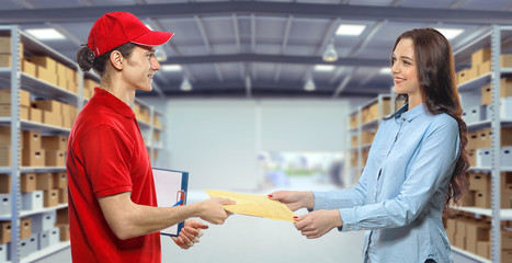 One day in the delivery service warehouse.